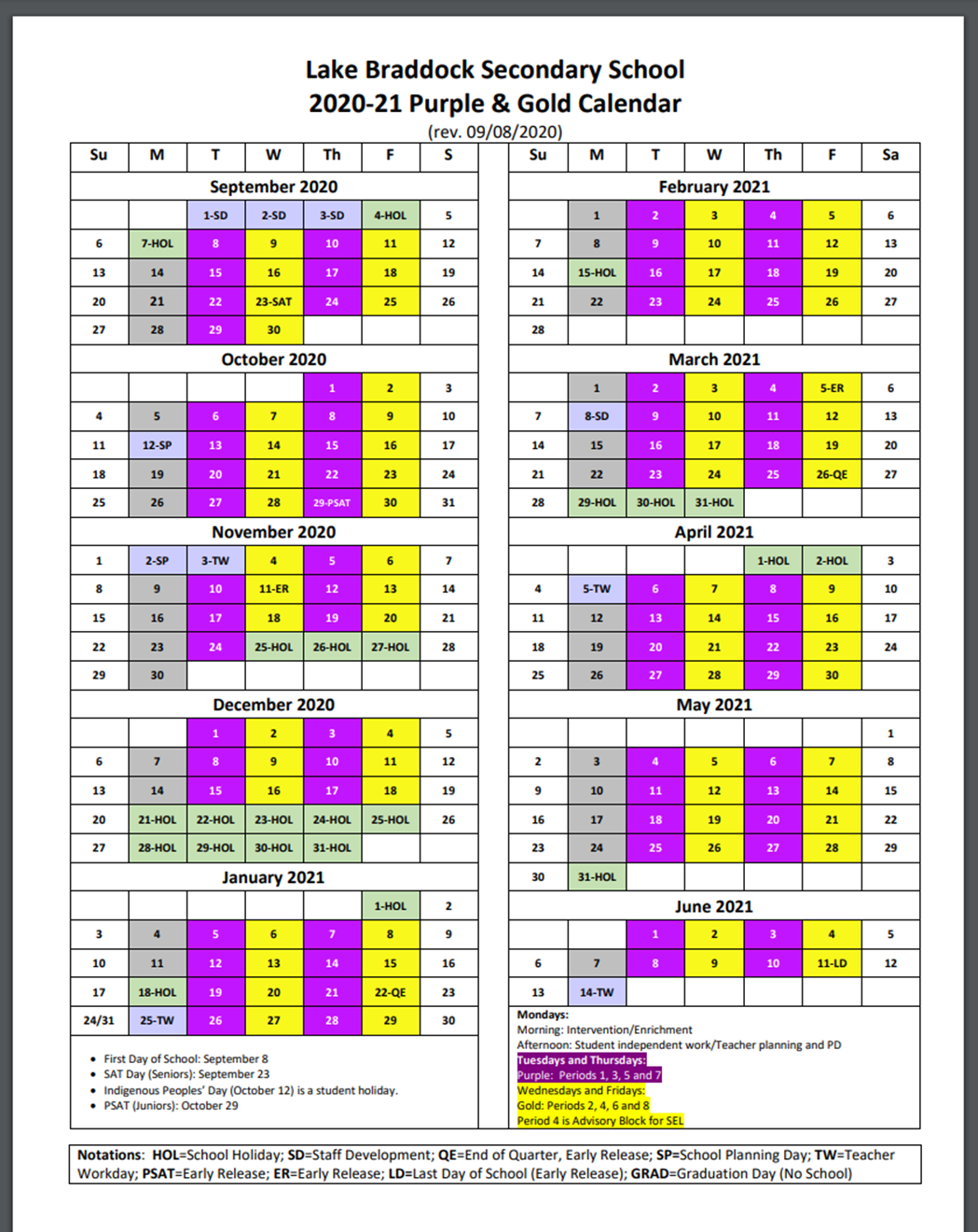 Lbss Calendar Customize and Print